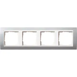 Gira 0214326 Abdeckrahmen 4-fach Zwischen rahmen RW glänzend Event Farbe Aluminium