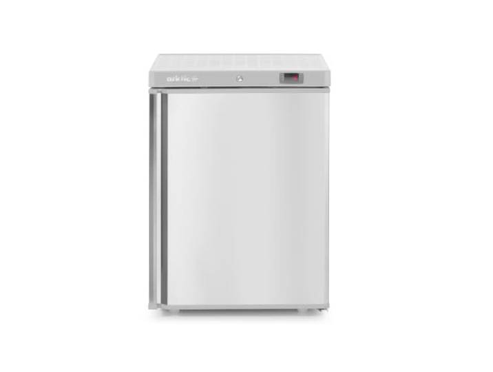 HENDI Kühlschrank, Arktic, mit 2 verstellbaren Regalböden, bis 30 kg pro Boden, Temperaturbereich: 0° bis 8°C, Elektromechanische Steuerung, 200L, 230V/110W, 637x600x(H)835mm, Edelstahl, ABS