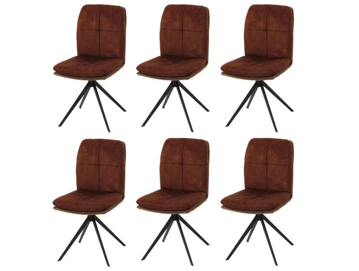 ESSZIMMERSTUHL Braun 6er-Set