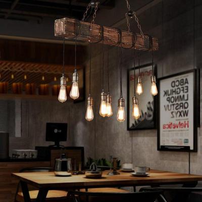HomeDecorAndMore LLC Brio Antique Wooden Beam Hanging Light Brio Antique Wooden Beam Hanging Light