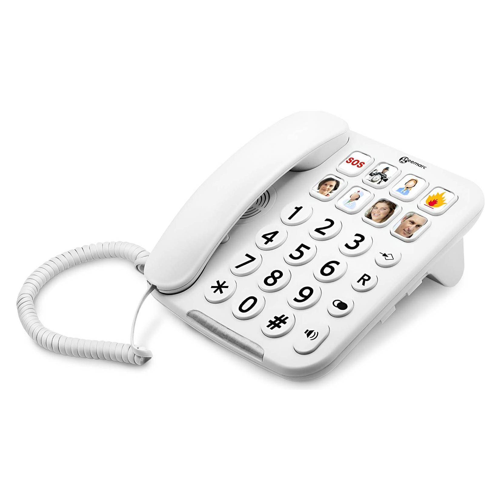 Geemarc PhotoPHONE 110 - Verstärktes Telefon mit Fototasten - weiss (PHOTO110_WH_IF)