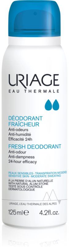 Uriage Hygiène Fresh Deodorant Deodorant Spray mit 24-Stunden-Schutz 125 ml