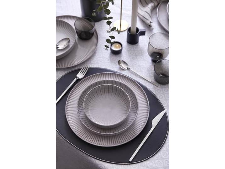 KUTAHYA PORSELEN Crest (Grau, 18 Teile Set)– Modernes Tafelservice für 6 Personen, Porzellan Geschirr, Spülmaschinen- & Mikrowellengeeignet Reaktiven