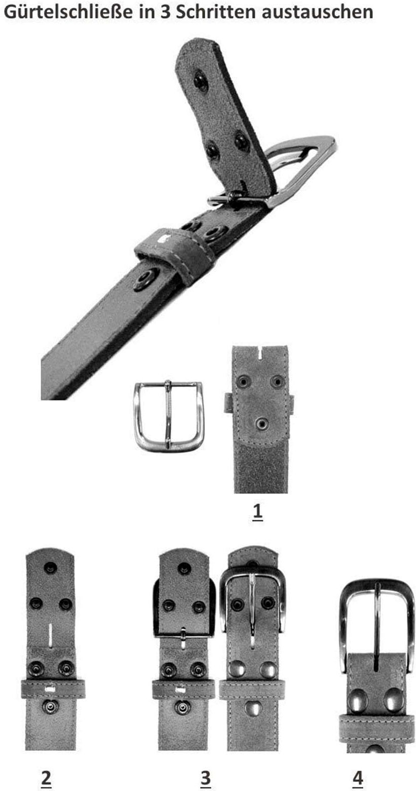 Gürtelschnalle RETTUNGSRING GÜRTEL "Oval Noppen Schwarz", Damen, silber (silberfarben), Obermaterial: 100% Metall, gemustert, Gürtel Gürtelschnalle