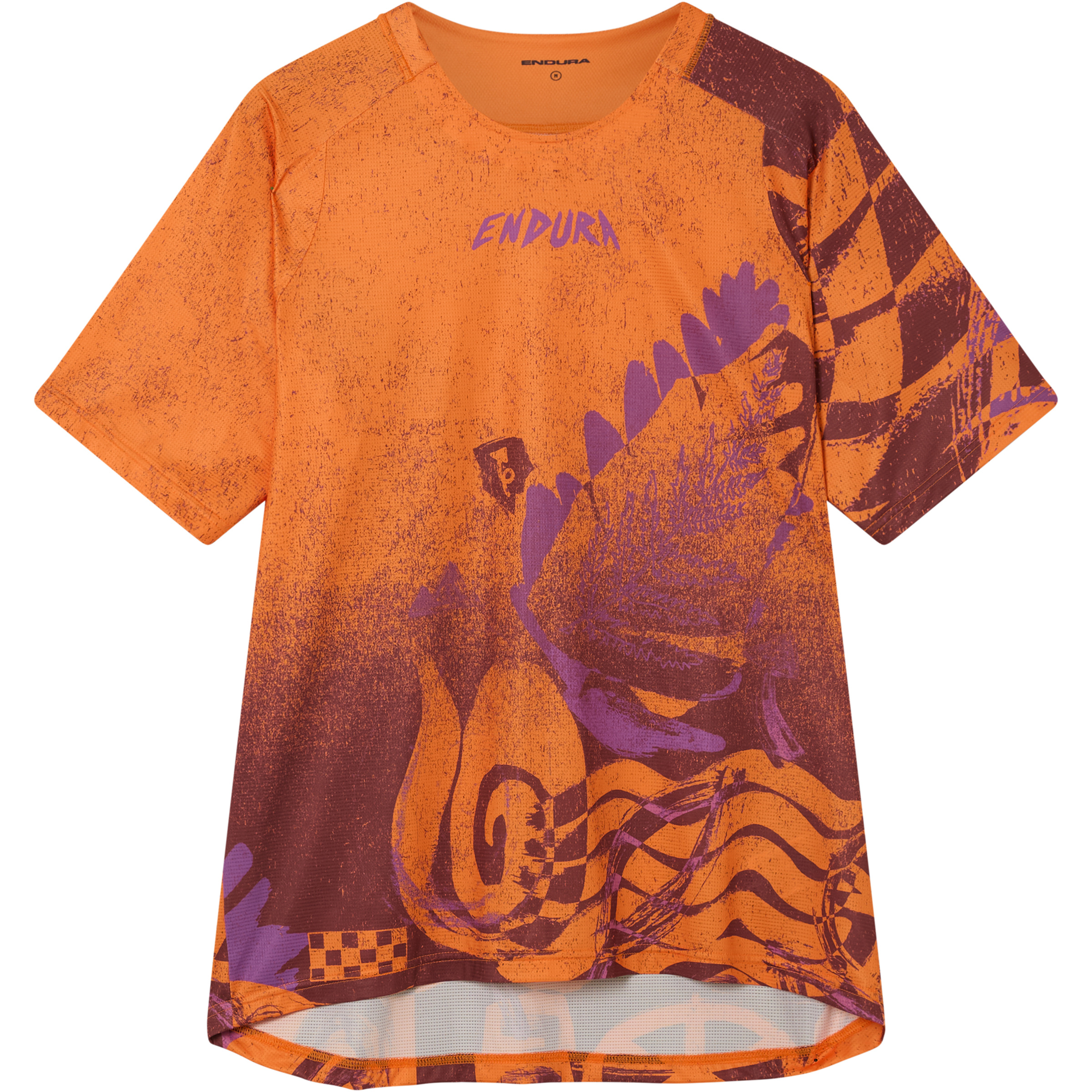 Endura SingleTrack Print Trikot Herren Radtrikots orange Größe S Mountainbike Elastisch