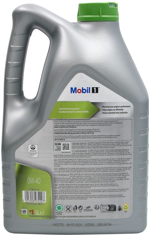 Motoröl MOBIL 157814 1 ESP 0W40 X4 5L