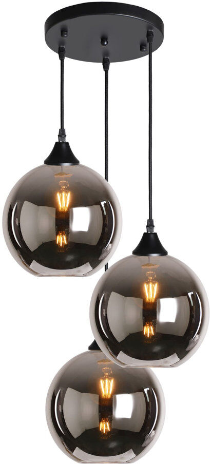 George Oliver Ber 3 - Light Cluster Pendant Silver/Black