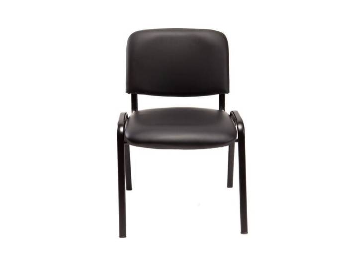 Chaises Rembourrées empilables en Cuir Synthétique NOIR - IDRALITE - Entrée - Intérieur - Simili - Essentiel