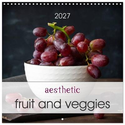 Aesthetic fruit and veggies (Wall Calendar 2027 12 × 12 Inch) CALVENDO 12 Month Wall Calendar