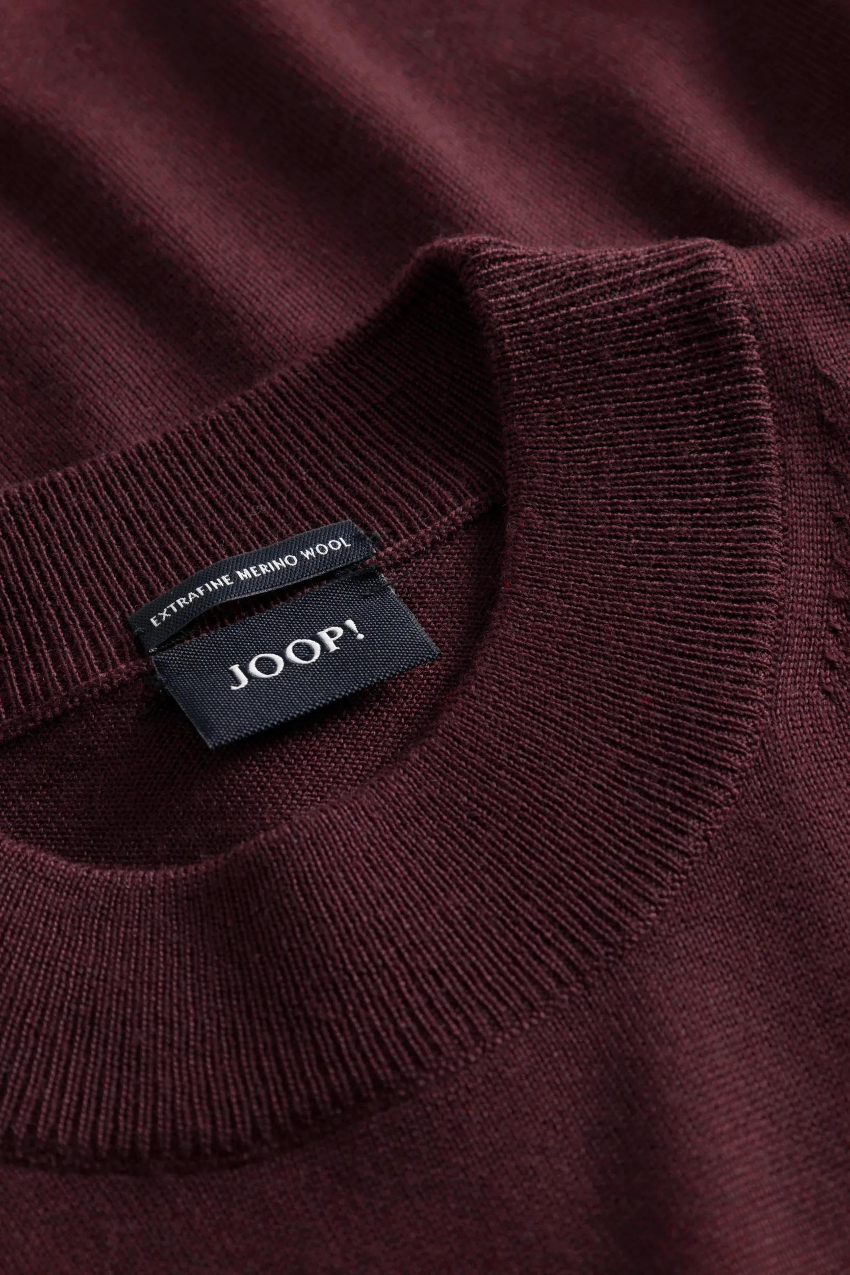 Joop! Strickpullover JOOP "Davide Schurwolle Premium Strick", Herren, Gr. 3XL, rot (bright rot), Strick, Obermaterial: 100% Wolle, normal, Rippbündchen, Pullover Strickpullover, aus edler Wolle bright rot 3XL
