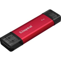 Dual Portable 1 TB, Externe SSD rot/schwarz, USB-A- und USB-C