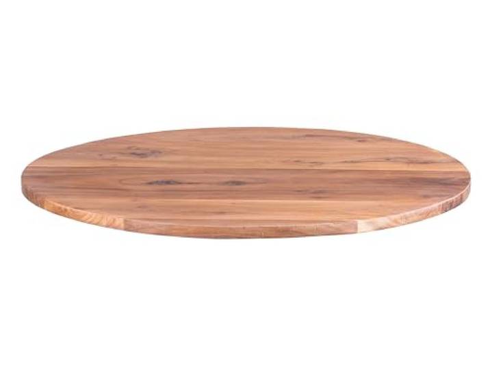 SAM Runde Holzplatte Emilio 90x90 cm Akazie natur gerade Kante Akazienholz massiv, pflegeleichte DIY-Tischplatte, geeignet für Esstische