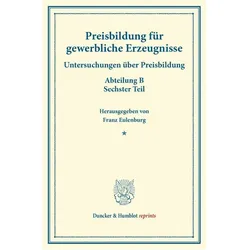 Preisbildung für gewerbliche Erzeugnisse., Fachbücher