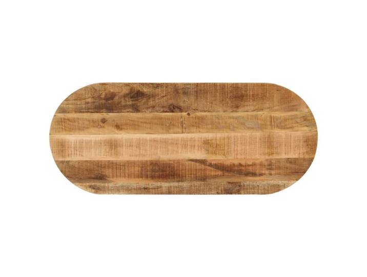 vidaXL Tischplatte Tischplatte 120x60x2,5 cm Oval Raues Massives holz (1 St)