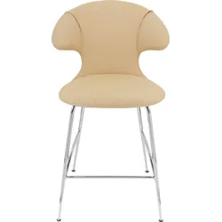 Time Flies Stuhl 102 cm hellbeige auf verchromten Beinen