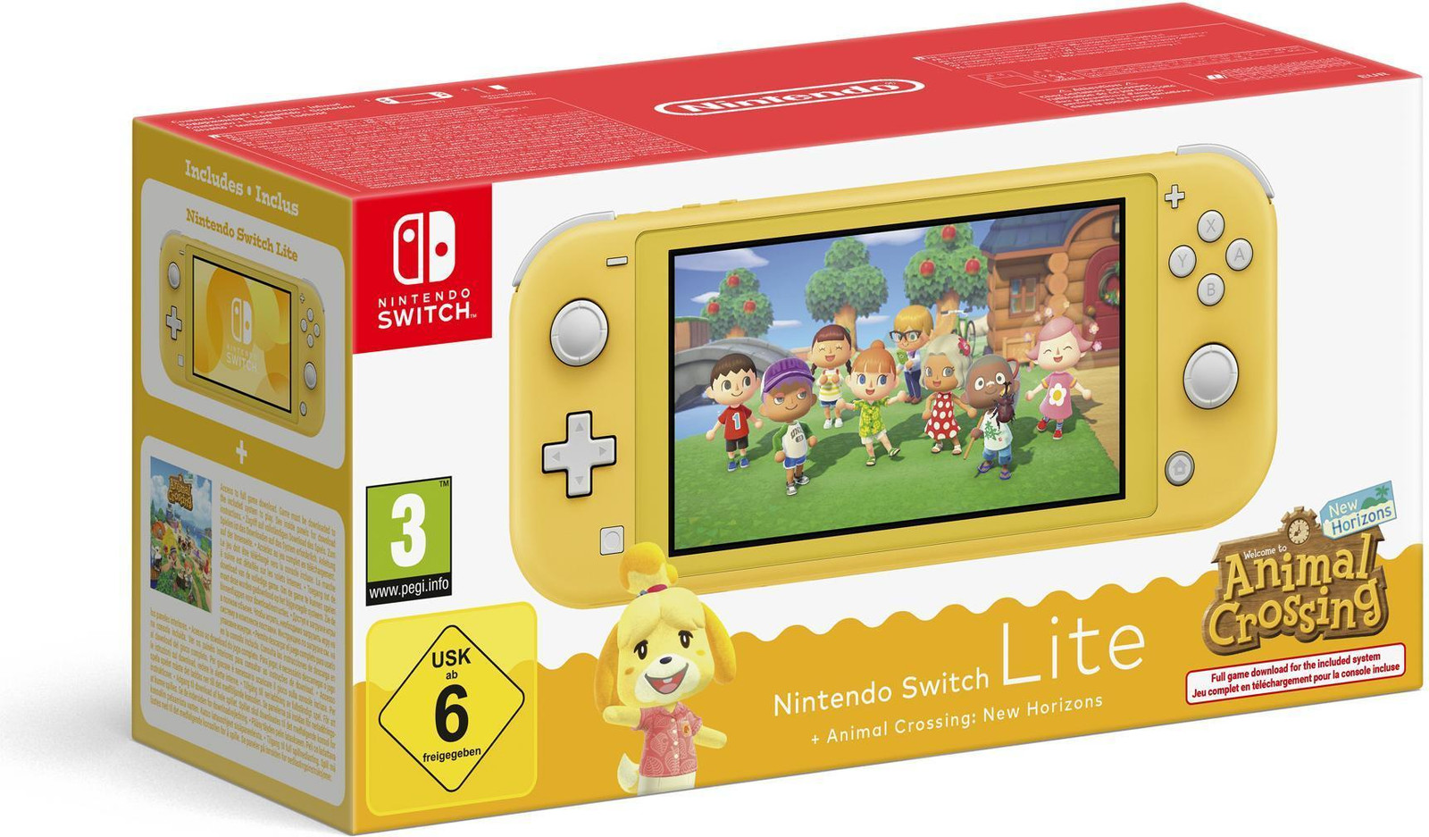 Nintendo Switch Lite inclusief Animal Crossing: New Horizons geel