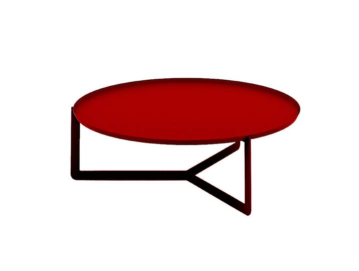 MEME DESIGN table basse ROUND 3 (Rosso Dalia - Métal)