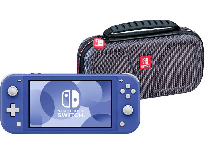 Nintendo Switch Lite Blauw + Bigben Beschermtas