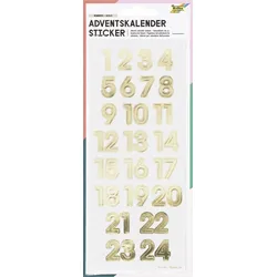 folia Adventskalenderzahlen NUMBERS GOLD gold