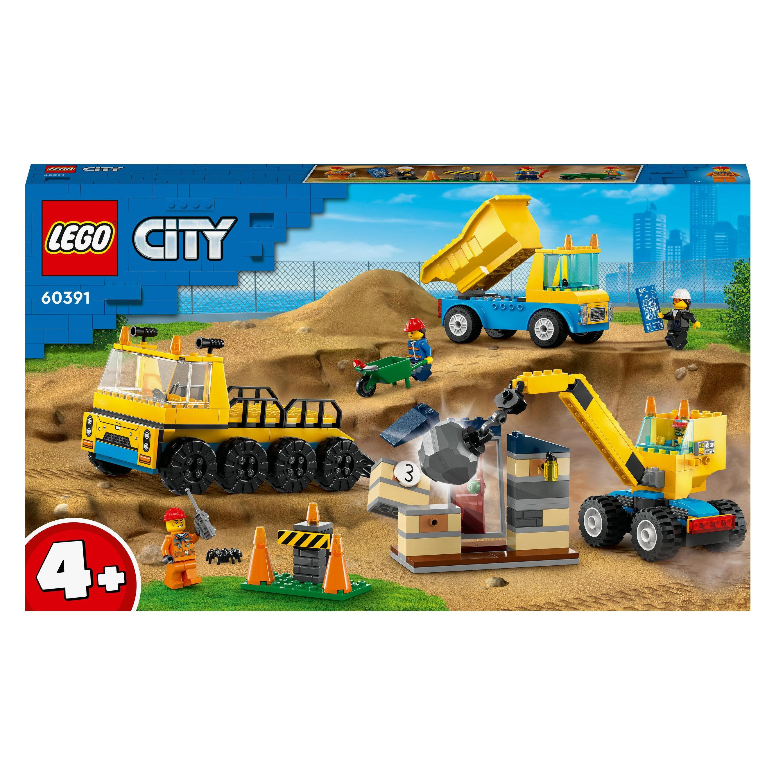 LEGO Baufahrzeuge und Kran mit Abrissbirne (60391, LEGO City) (60391)