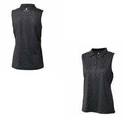 BackTee Golf Printed QD UV Polo ärmellos (52202) schw.