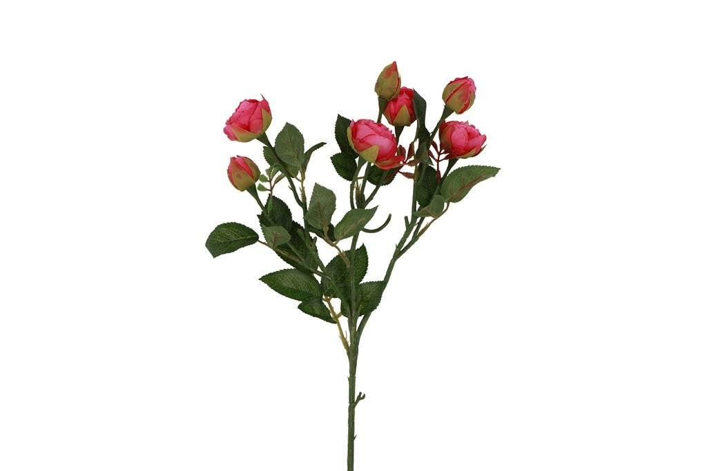 Countryfield zijden bloem Rosa tros Shakira donkerroze 35 cm