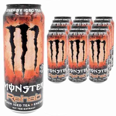 Monster Cable Energy Rehab Pfirsich Eistee 12x500ml - 12 x 0,5 L