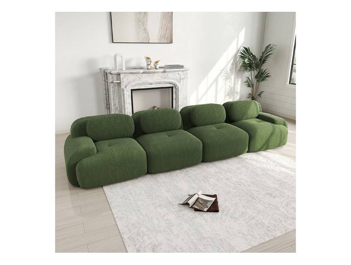 ANYSUN 4-Sitzer Viersitzer-Sofa aus weichem Cordstoff,modular kombinierbar Polstersofa, haustierfreundlich und ergonomisch, vakuumverpackt, frei kombinierbar, ohne Montage,einfaches Sofa für Wohnzimmer, Wohnung, Büro