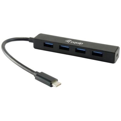 Equip 128954 USB-Hub 4 Port USB-A USB 3.1 Gen1 5 GBit/s mit USB-C® Stecker Schwarz