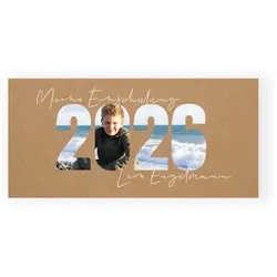 Einladungskarte Einschulung: Einschulung 2026 mit Foto in Kraft Look
