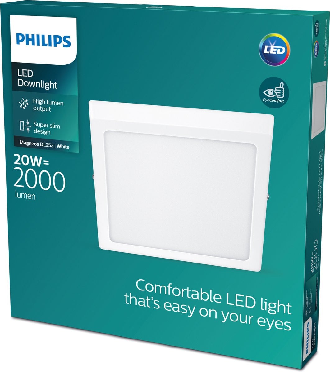 Philips Magneos moderne vierkante LED plafondlamp