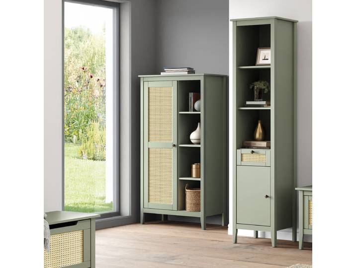Highboard mit offenen Fächern 85 x 156 x 40cm Grün