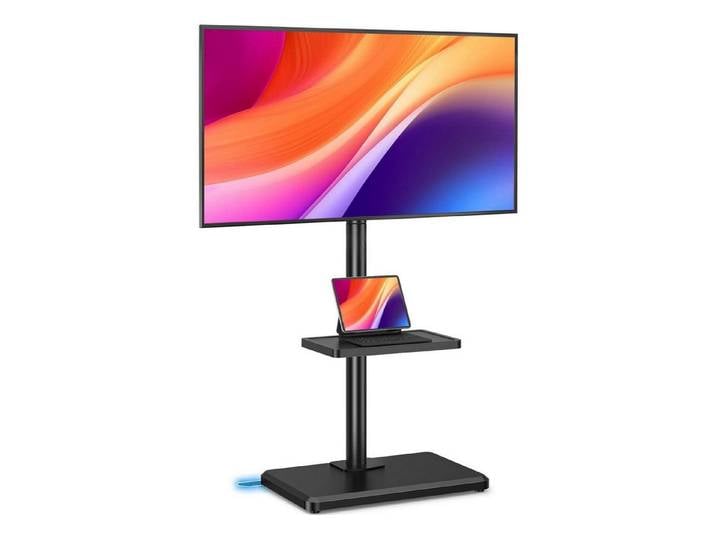 LuxusKollektion TV-Ständer TV-Halterung Stand Schwarz mit Ablage, (1-tlg)