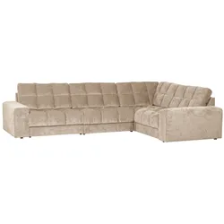 Ecksofa Date aus Webstoff, klassisches Design, rechts, nougat, bequem gepolstert, für Dein Zuhause
