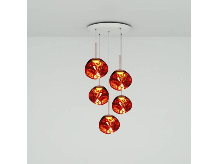 Melt Mini Round Hängelampe, kupfer, 5-flg. - Tom Dixon - Wohnzimmer - Design - Kunststoff - Mehrflammig