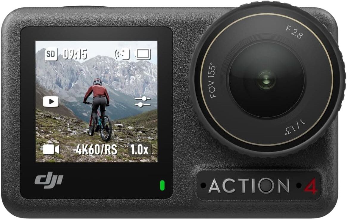 Gadcet Chadwell Heath DJI Osmo Action 4 Standard Combo - 4K/120fps Waterproof Action Camera, 1/1.3" Sensor, 10-bit Color, 160-Min Battery, Used - Very Good