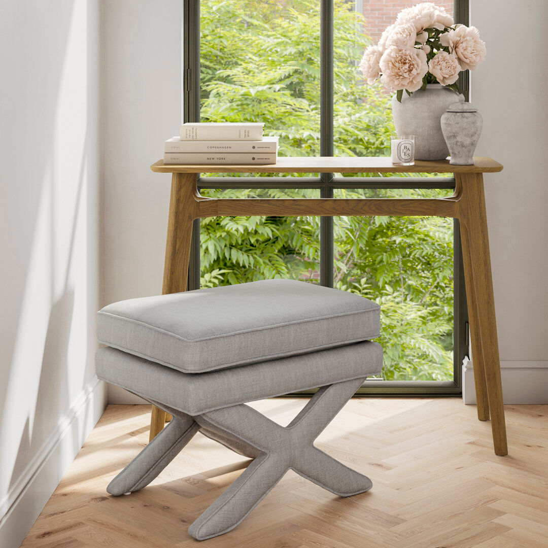 LPD RHODE STOOL Light Grey 51cm H X 62cm W X 46cm D