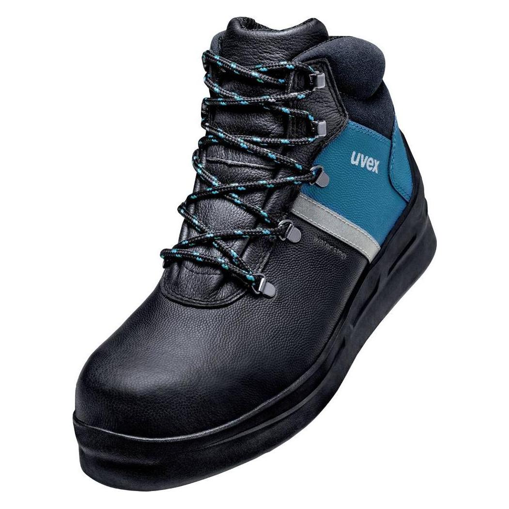 Uvex 3 asphaltpro Stiefel S3 65593 schwarz, blau Weite 12 Größe 38 (S3, 38) (6559338)