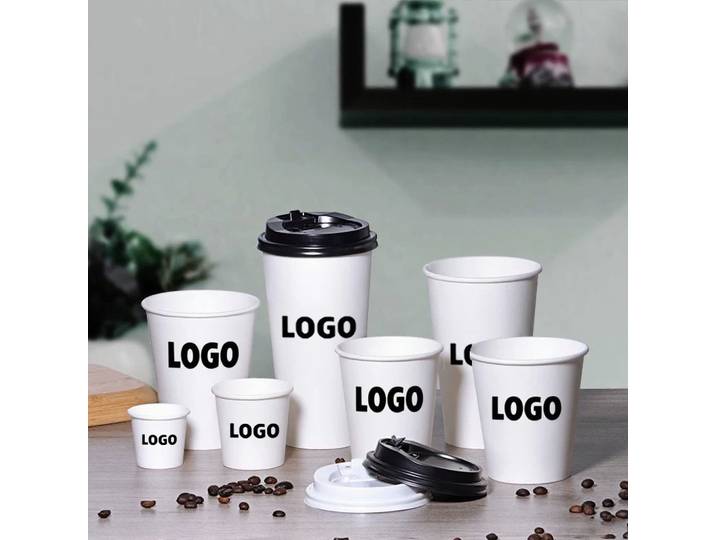 500 pièces 4oz 100ml, 2.5oz 50ml, 3oz 60ml tasse en papier personnalisée, tasse jetable personnalisée, logo personnalisé, tasse à expresso