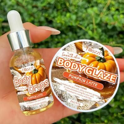 Inspired Finds Strawberry Glow Body Glaze & Oil Hydrating Body Lotion And Massage Oil For Silky, Radiant Skin pumpkin Set