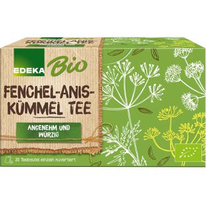 Edeka Tee Fenchel-Anis-Kümmel, BIO, Kräutertee, 40 g, 20 Beutel