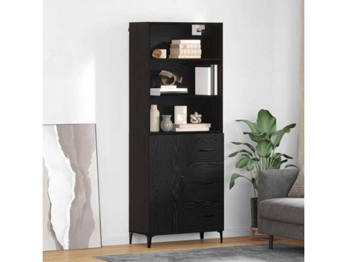 RJPLMFV Highboard aus Holz, 180 cm, Füße aus Eisen Verstellbare Regale, Aufbewahrung für Esszimmer, modernes Design, einfache Reinigung