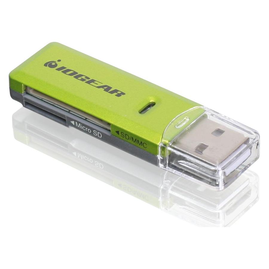 Iogear GFR204SD - microSDHC,SD,SDHC,SDXC - Grün - Windows XP - Windows Vista - Windows (USB 2.0) (GFR204SD)