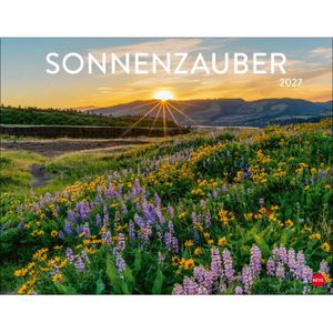 Heye Bildkalender 22999, Sonnenzauber, Jahr 2027, Motiv: Landschaftsbilder, Spiralkalender 44 x 34cm