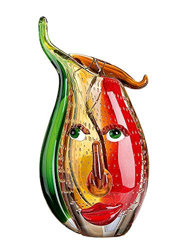 GILDE GLAS art Design vaas - Multicolour - Hoogte: 31 cm
