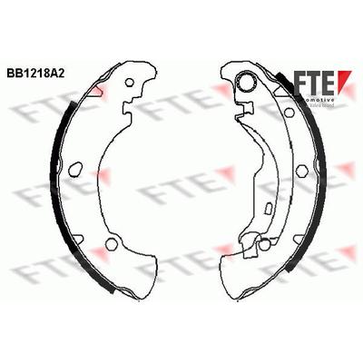 Fte Bremsbackensatz [Hersteller-Nr. 9100044] für Fiat