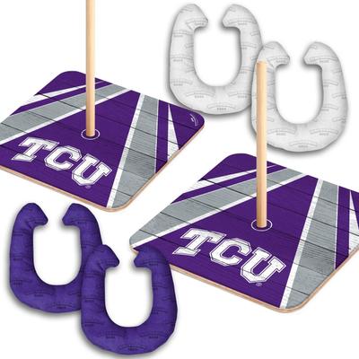 Skip's Garage Tcu Horned Frogs NCAA Horseshoe Bags Toss Game