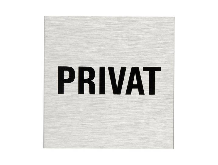 Alu-Schild Privat ⌀ 6 cm