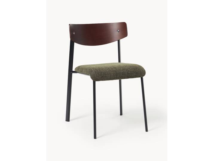 Chaise rembourrée en chêne Nadia