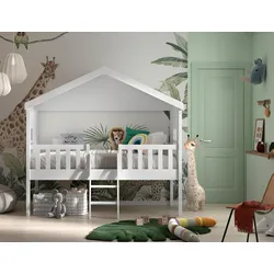 Hausbett Weiß ca. 90x200 cm